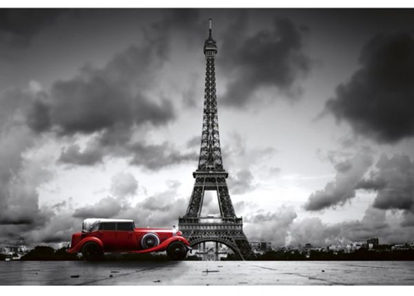 Non-woven kuvatapetti Retro car in paris