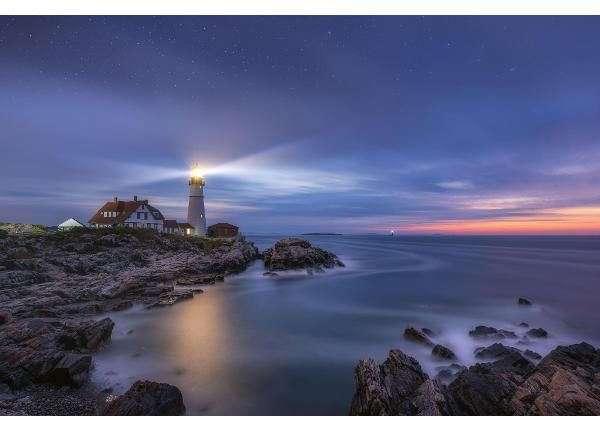 Non-woven kuvatapetti Stars Over Lighthouse