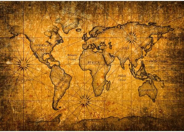 Non-woven kuvatapetti Vintage World Map Ii