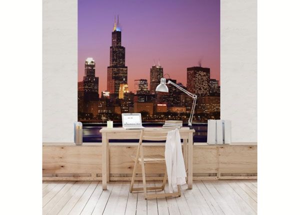 Non-woven tapetti Chicago Skyline