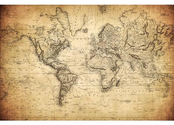 Non-woven tapetti Map From 1814