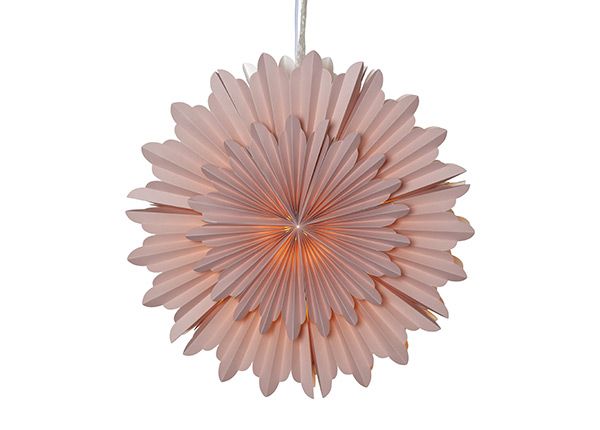 Paperitähti Crystal 50 cm, vaaleanpunainen