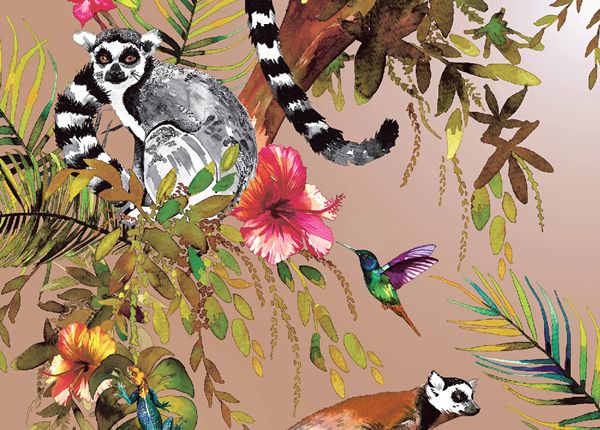 Paperitapetti Lemur
