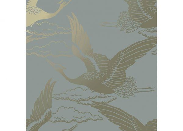 Paperitapetti Metallic Cranes