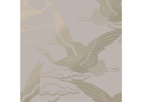 Paperitapetti Metallic Cranes