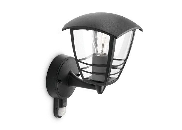 Philips Creek seinävalaisin liiketunnistimella E27 musta