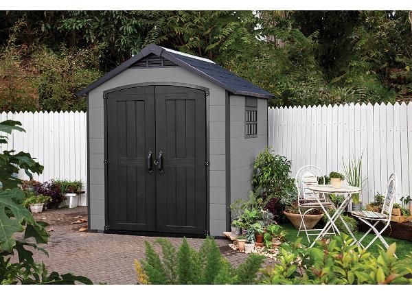 Pihavarasto Premier 757, 4 m², harmaa