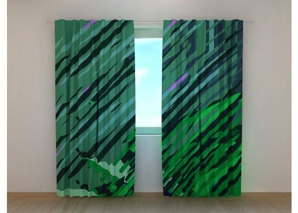 Pimennusverhot Beautiful Green Illustration 240x220 cm