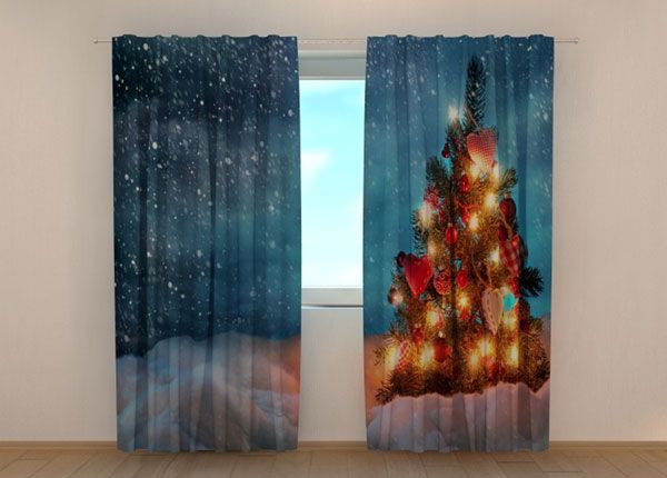 Pimennysverho Christmas tree in snow 240x220 cm