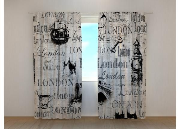 Pimennysverho Collage Old London 240x220 cm