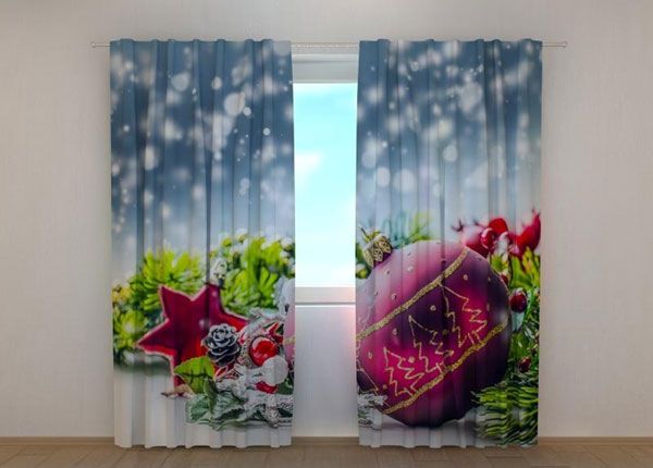 Pimennysverho Xmas Decorations with Snow 240x220 cm