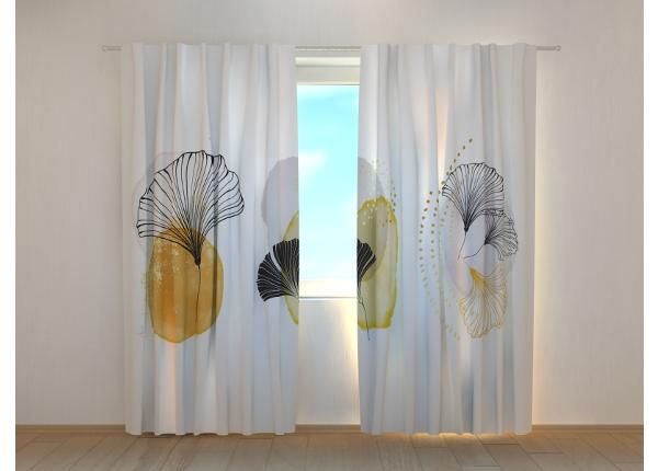 Pimennysverhot Air Flowers with Golden Elements 240x220 cm