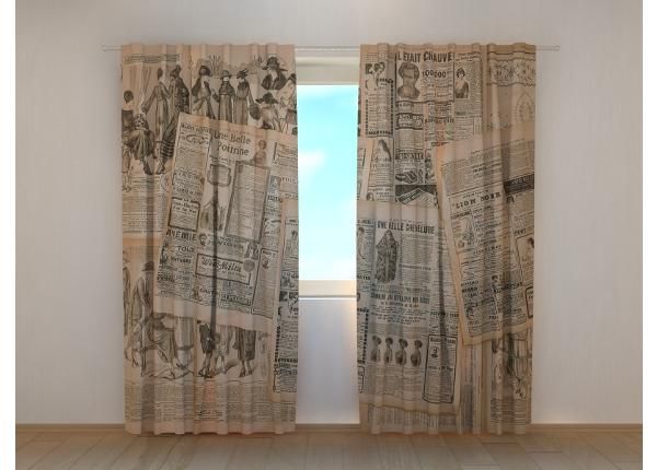 Pimennysverhot Old Newspaper Pages 240x220 cm