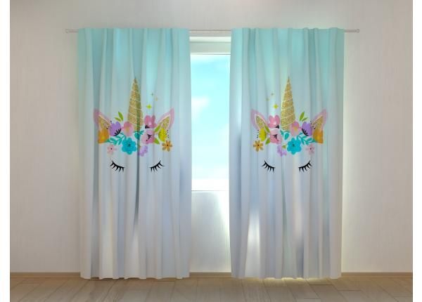 Pimennysverhot Unicorn with Flowers 240x220 cm