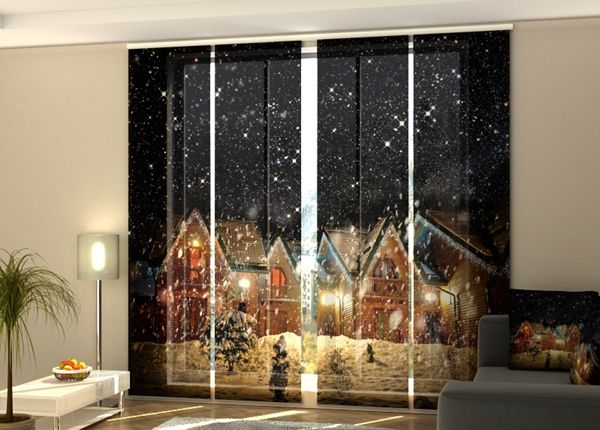 Pimentävä paneeliverho Snowy Night 240x240 cm