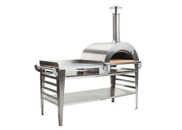 Pizzauuni pöytätasolla Pizzo-XL-set-inox