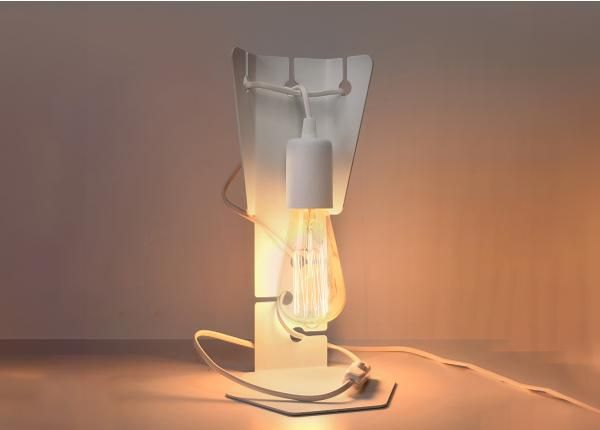 Pöytävalaisin Arby, valkoinen