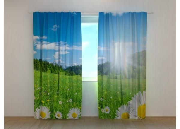 Puolipimentävä kuvaverho Springtime in the Alps 240x220 cm
