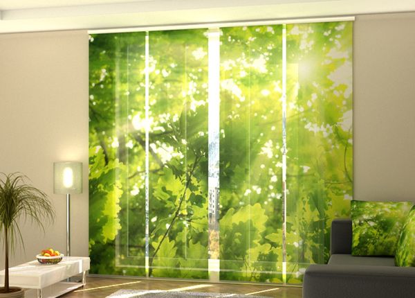 Puolipimentävä paneeliverho Leaves 2 240x240 cm