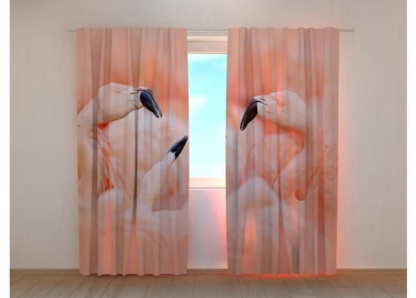Puolipimentävät verhot Amazing Pink Flamingos 240x220 cm