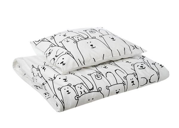 Pussilakanasetti Nallet, pussilakana 150x210 cm + tyynyliina 50x60 cm