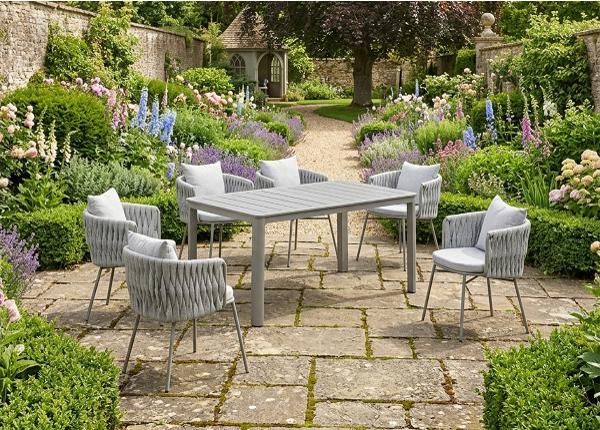 Puutarhakalusteet Firenze pöytä + 6 tuolia
