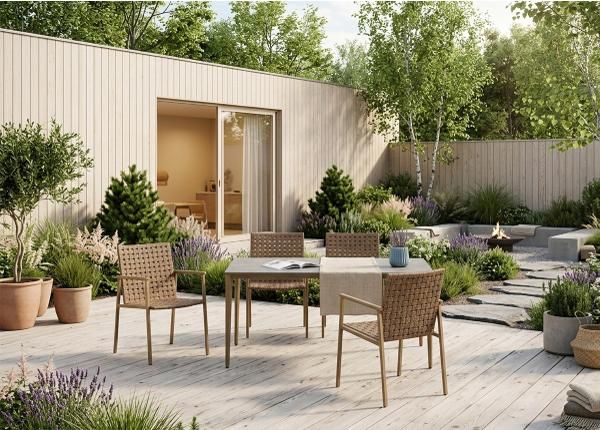 Puutarhakalusteet Milano pöytä + 4 tuolia