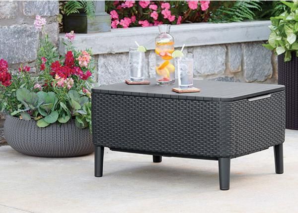 Puutarhapöytä Keter Salemo 56x76 cm, grafiitti