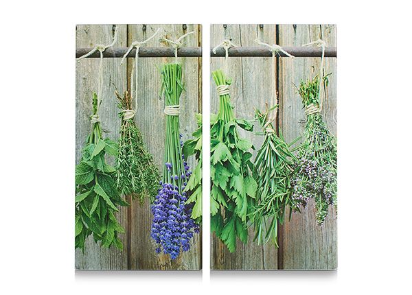 Räiskesuoja/liesisuoja Herbs 52x30 cm 2 kpl