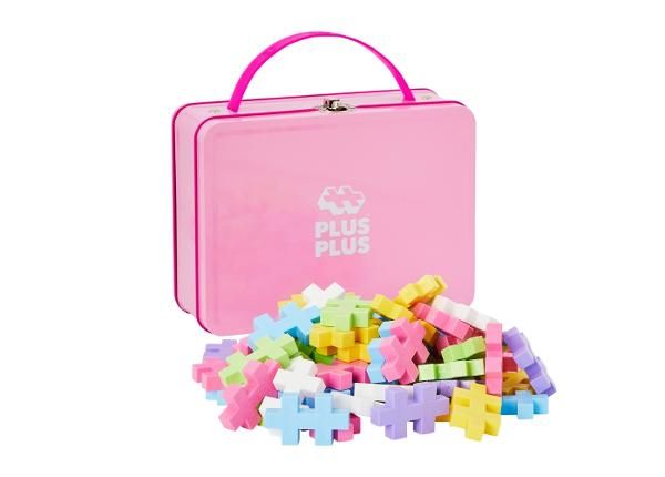 Rakennuspalikat PlusPlus BIG metallisalkussa, Pastell mix, 70 kpl