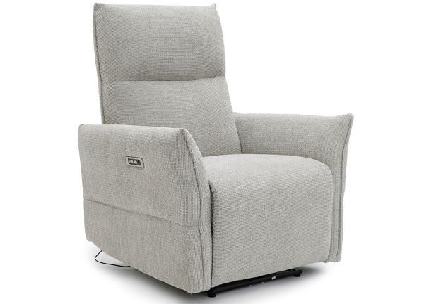 Recliner-nojatuoli Eleganz 1, vaaleanharmaa
