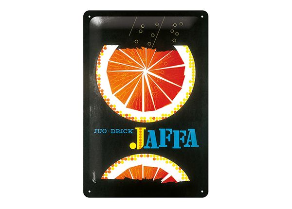 Retro metallitaulu Jaffa 20x30 cm