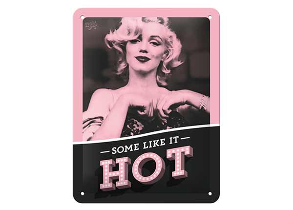 Retro metallitaulu Marylin Monroe - Some like it hot 15x20 cm