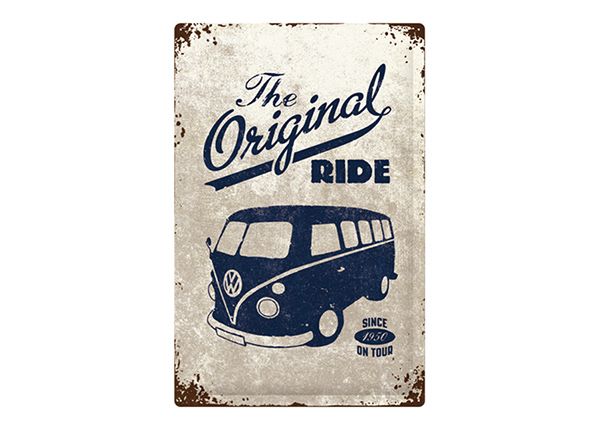 Retro metallitaulu VW Bulli The Original Ride 40x60 cm