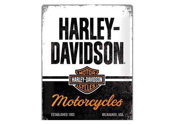 Retrotyylinen metallitaulu Harley-Davidson - Motorcycles 30x40 cm
