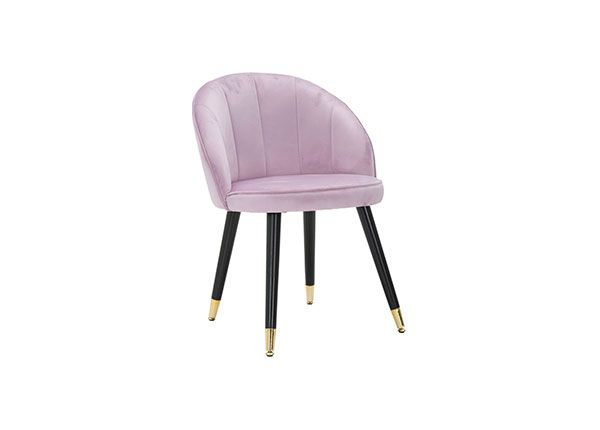Ruokapöydän tuoli Glam, vaaleanpunainen/ musta/ kullanvärinen