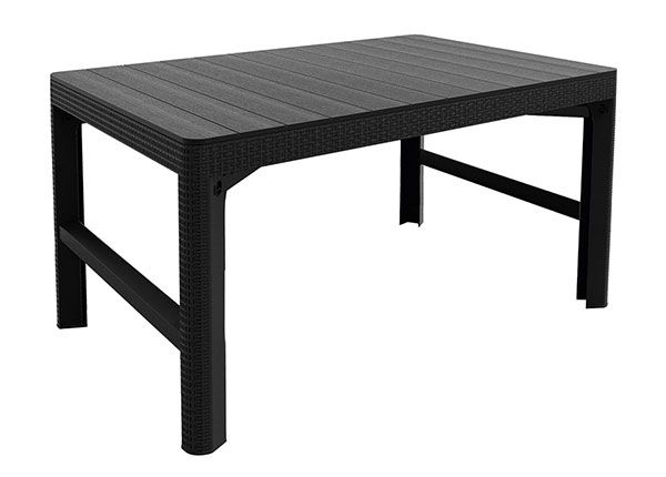 Säädettävä puutarhapöytä Keter Lyon 71x116 cm, grafiitti