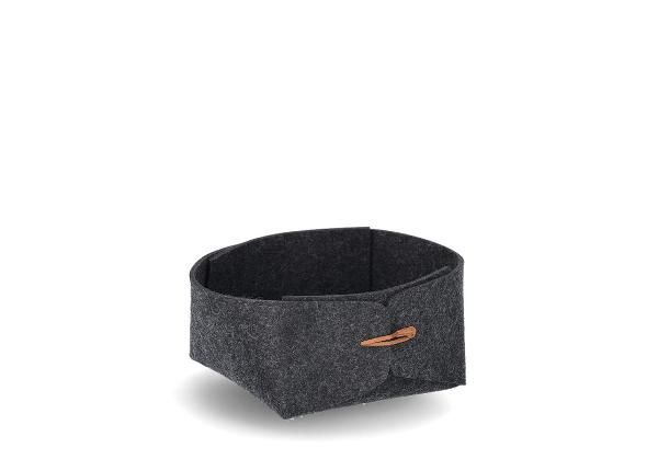 Säilytyskori huopakangasta, vaaleanharmaa