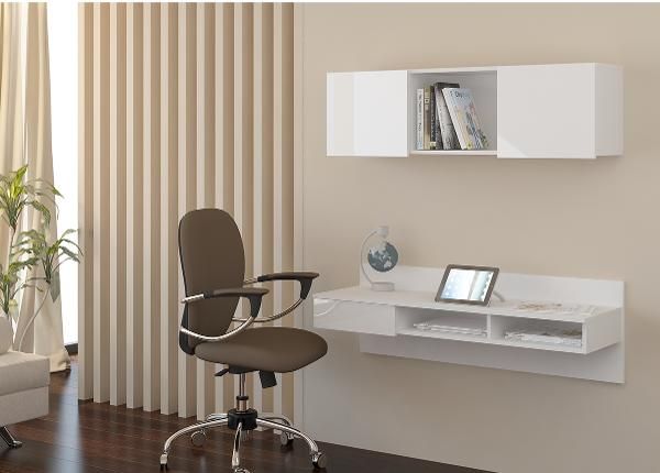 Seinään kiinnitettävä työpöytä