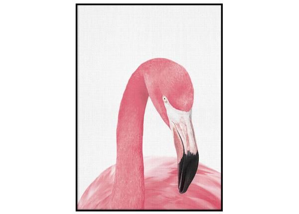 Seinäjuliste Flamingon muotokuva