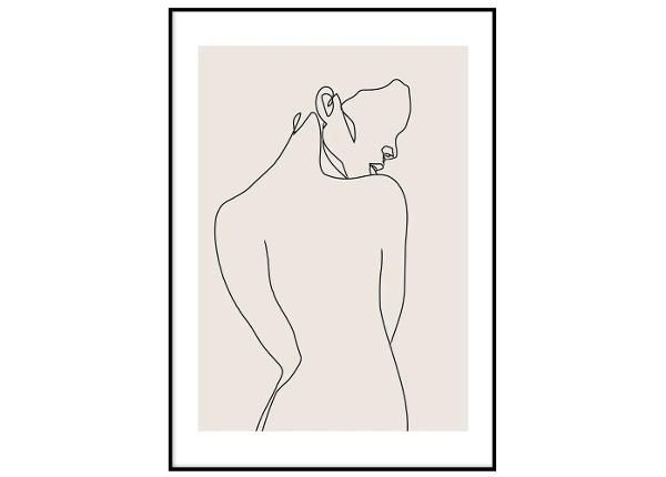 Seinäjuliste Line art nainen II
