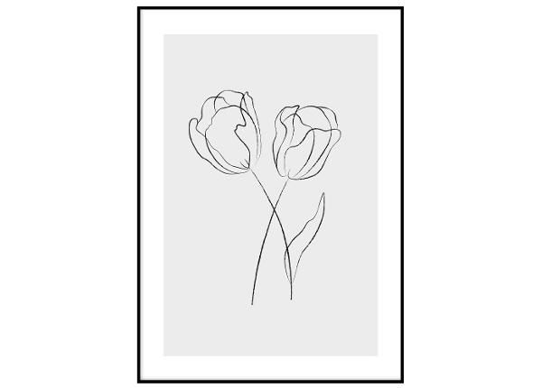 Seinäjuliste One line tulppaani II