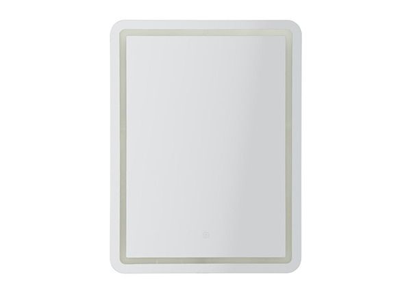 Seinäpeili LED 60x80 cm, hopeanvärinen