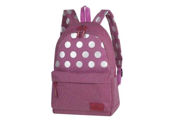 Selkäreppu CoolPack Street noorukile roosa täppidega 26L