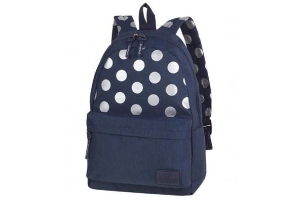 Selkäreppu CoolPack Street noorukile sinine täppidega 26L