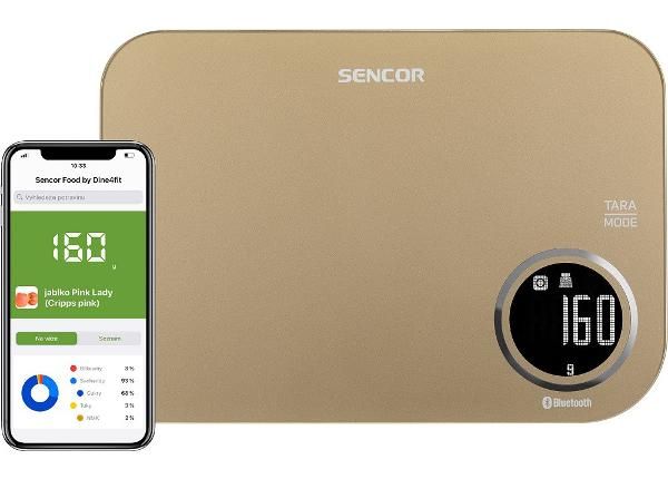 Sencor keittiövaaka Bluetooth-yhteydellä