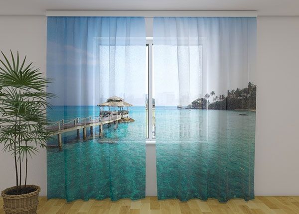 Sifonki-kuvaverho PARADISE ISLAND 240x220 cm