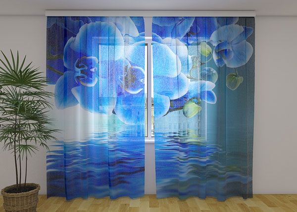 Sifonki-kuvaverho SAPPHIRE ORCHID 240x220 cm