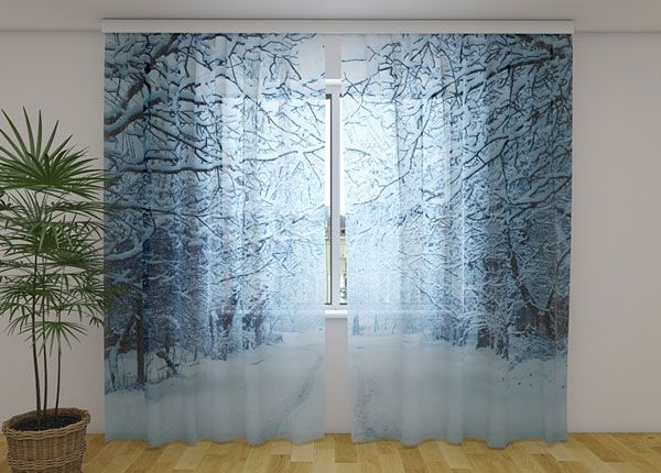 Sifonki-kuvaverho SNOWY EVENING 240x220 cm