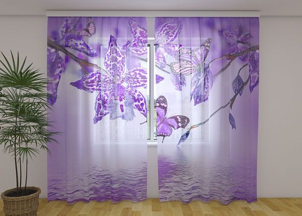 Sifonki-kuvaverho VIOLET ORCHID 240x220 cm